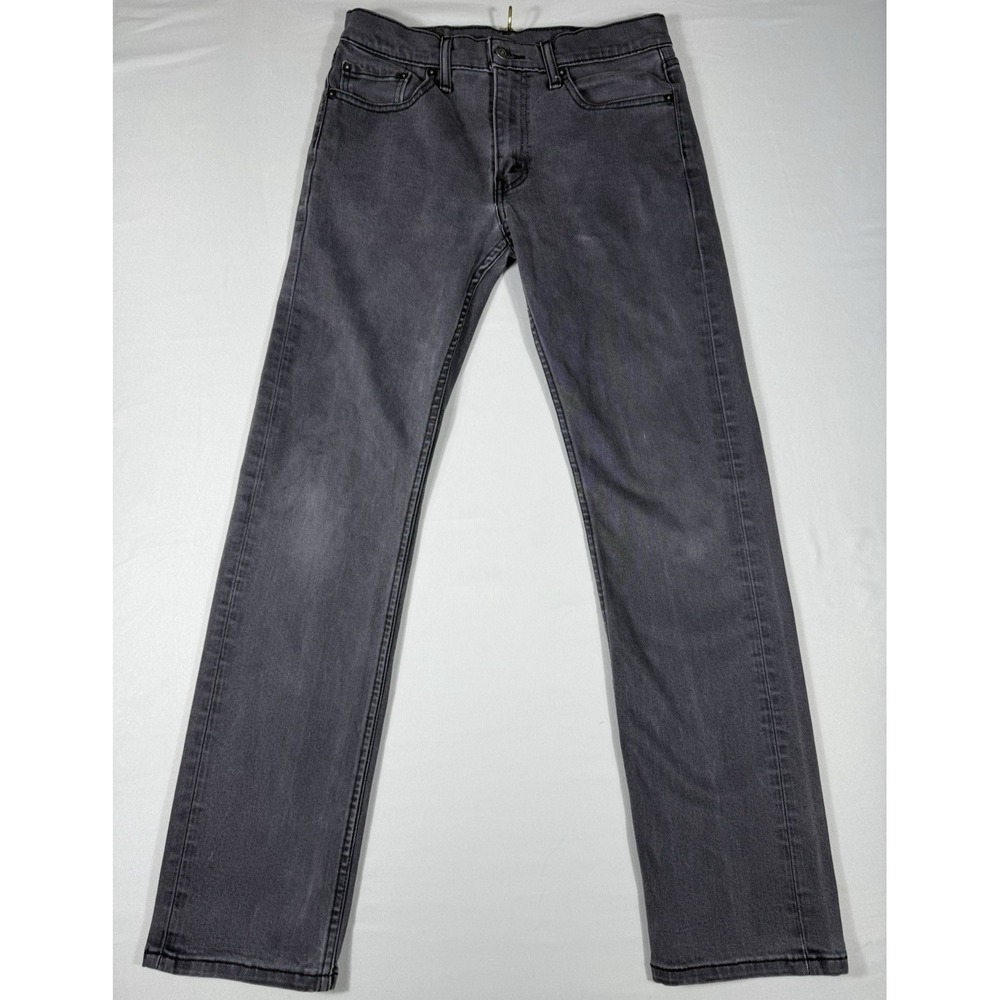 Mens Levi's 513 Slim Straight Fit W31 L32 Gray